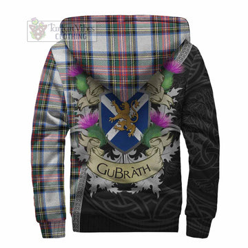 Dennistoun Tartan Family Crest Sherpa Hoodie Lion Rampant Royal Thistle Shield Celtic Inspired - Tartan Vibes Clothing