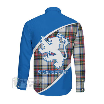 Dennistoun Family Crest Tartan Long Sleeve Button Shirt Celebrate Saint Andrew's Day in Style Men's Shirt - Tartan Vibes Clothing