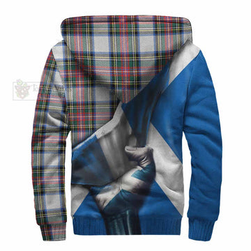 Dennistoun Tartan Sherpa Hoodie with Family Crest Scotland Patriotic Style - Tartan Vibes Clothing