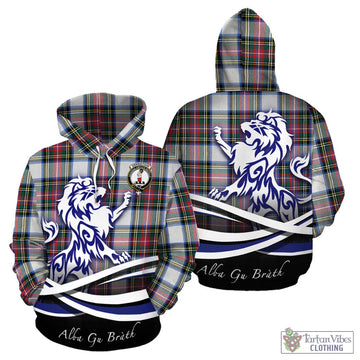 Dennistoun Tartan Hoodie with Alba Gu Brath Regal Lion Emblem - Tartan Vibes Clothing