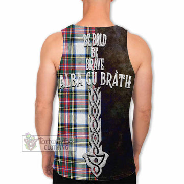 Dennistoun Tartan Family Crest Men's Tank Top Alba Gu Brath Be Brave Lion Ancient Style - Tartan Vibes Clothing
