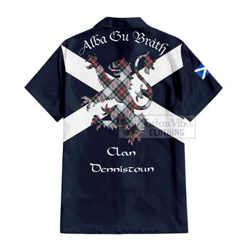 Dennistoun Tartan Lion Rampant Hawaiian Shirt Proudly Display Your Heritage with Alba Gu Brath and Clan Name - Tartan Vibes Clothing