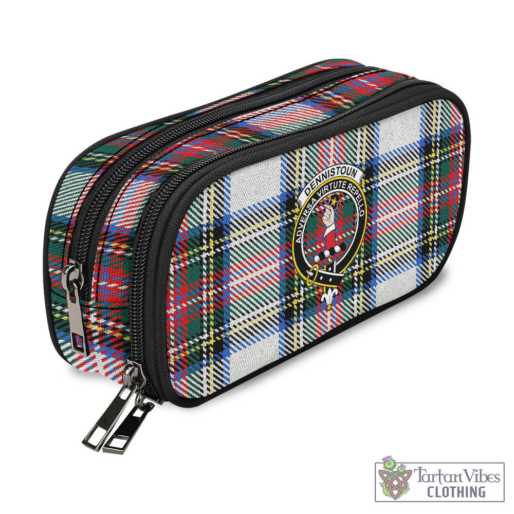 Dennistoun Tartan Pen and Pencil Case with Family Crest - Tartan Vibes Clothing