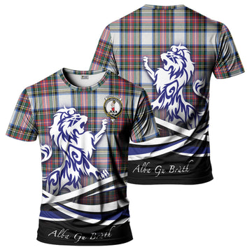 Dennistoun Tartan T-Shirt with Alba Gu Brath Regal Lion Emblem - Tartan Vibes Clothing