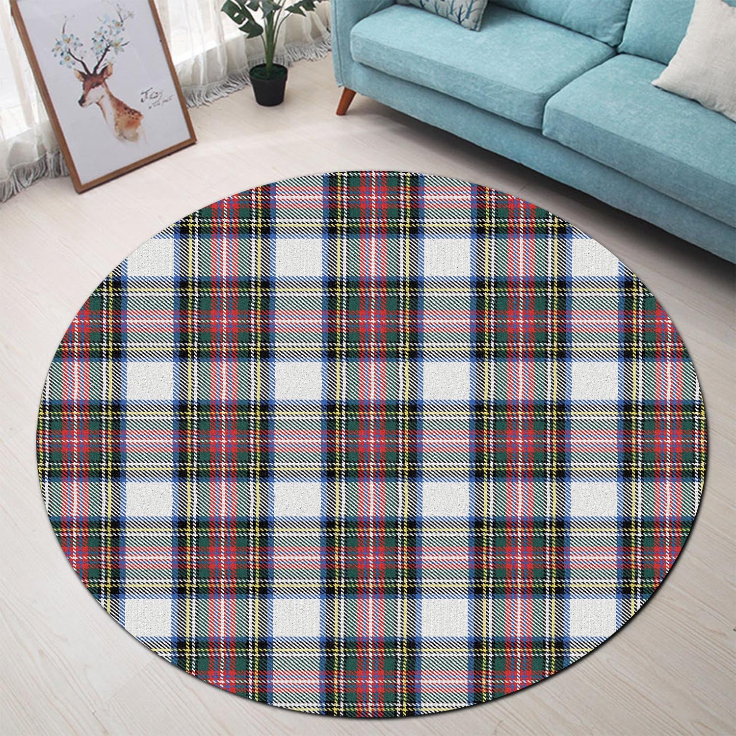 Dennistoun Tartan Round Rug - Tartan Vibes Clothing