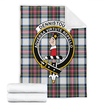 Dennistoun Tartan Blanket with Family Crest - Tartan Vibes Clothing
