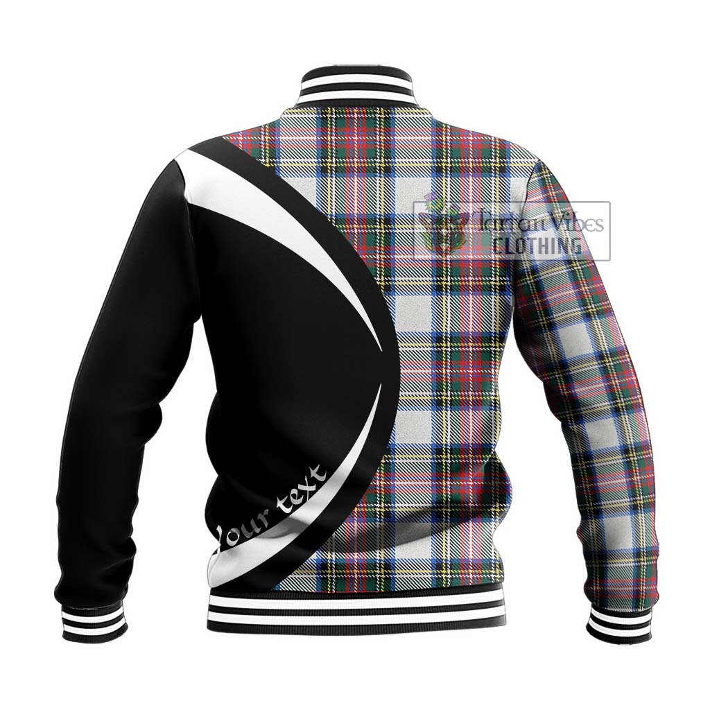 Dennistoun Tartan Baseball Jacket with Family Crest Circle Style - Tartan Vibes Clothing