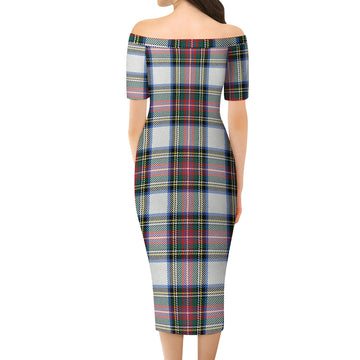 Dennistoun Tartan Off Shoulder Lady Dress - Tartan Vibes Clothing