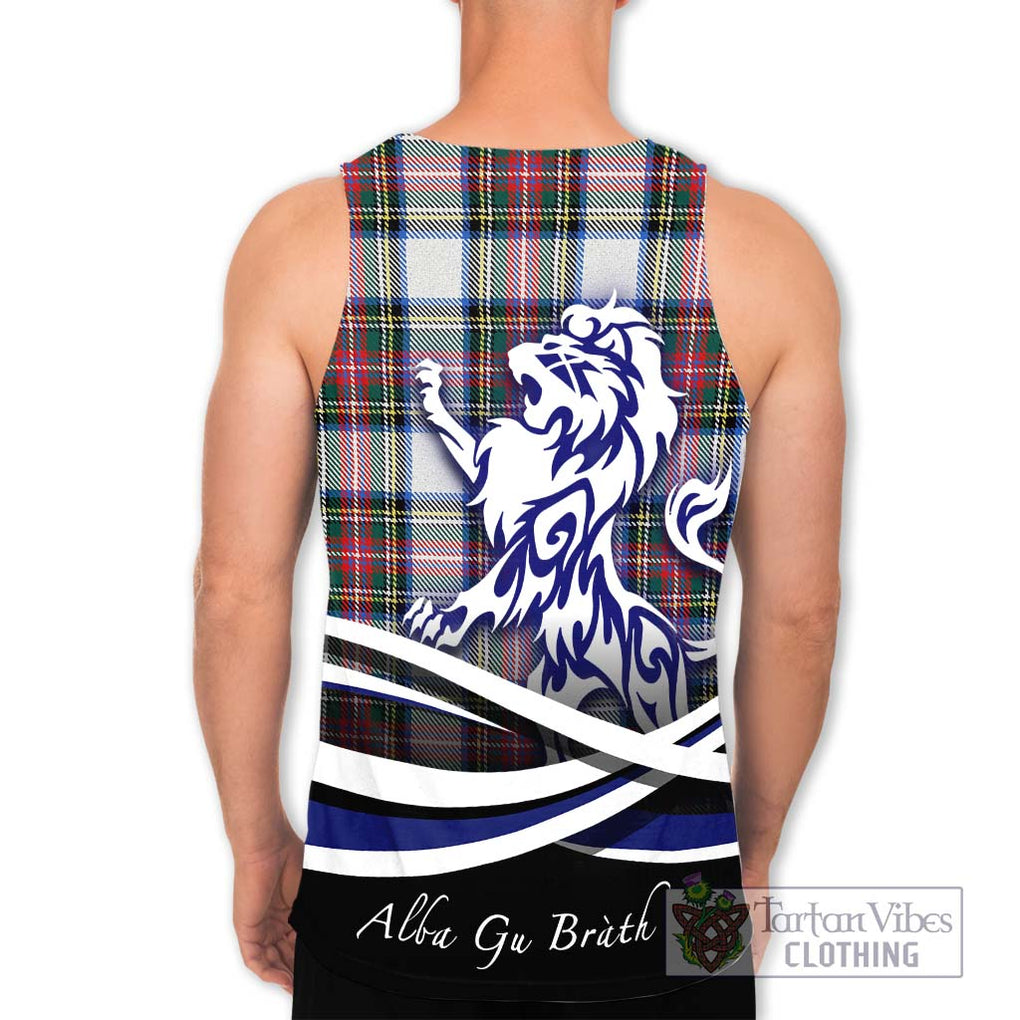 Dennistoun Tartan Men's Tank Top with Alba Gu Brath Regal Lion Emblem - Tartan Vibes Clothing