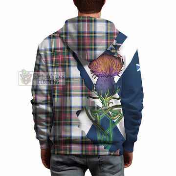 Dennistoun Tartan Family Crest Hoodie Scottish Thistle Celtic Inspired - Tartan Vibes Clothing