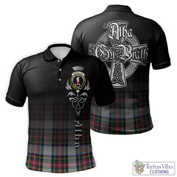 Dennistoun Tartan Polo Shirt Featuring Alba Gu Brath Family Crest Celtic Inspired - Tartan Vibes Clothing