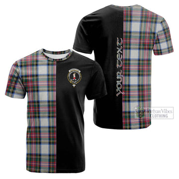 Tartan Vibes Clothing Dennistoun Tartan Cotton T-shirt with Family Crest and Half Of Me Style
