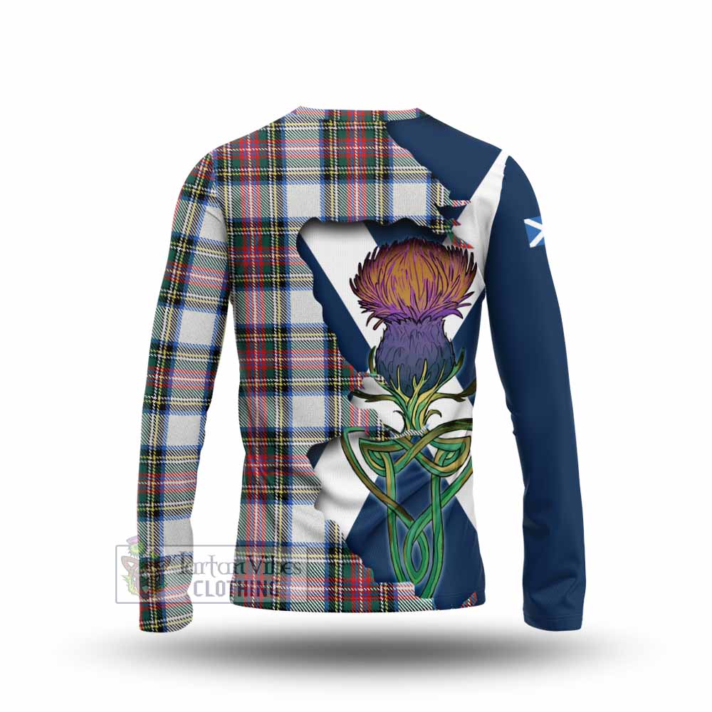 Dennistoun Tartan Family Crest Long Sleeve T-Shirt Scottish Thistle Celtic Inspired - Tartan Vibes Clothing