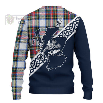 Dennistoun Tartan Ugly Sweater Featuring Thistle and Scotland Map - Tartan Vibes Clothing