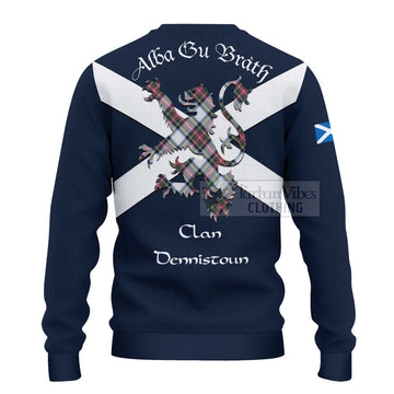 Dennistoun Tartan Lion Rampant Ugly Sweater Proudly Display Your Heritage with Alba Gu Brath and Clan Name - Tartan Vibes Clothing