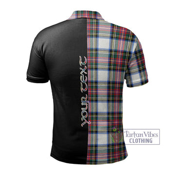 Dennistoun Tartan Polo Shirt with Family Crest and Half Of Me Style - Tartan Vibes Clothing