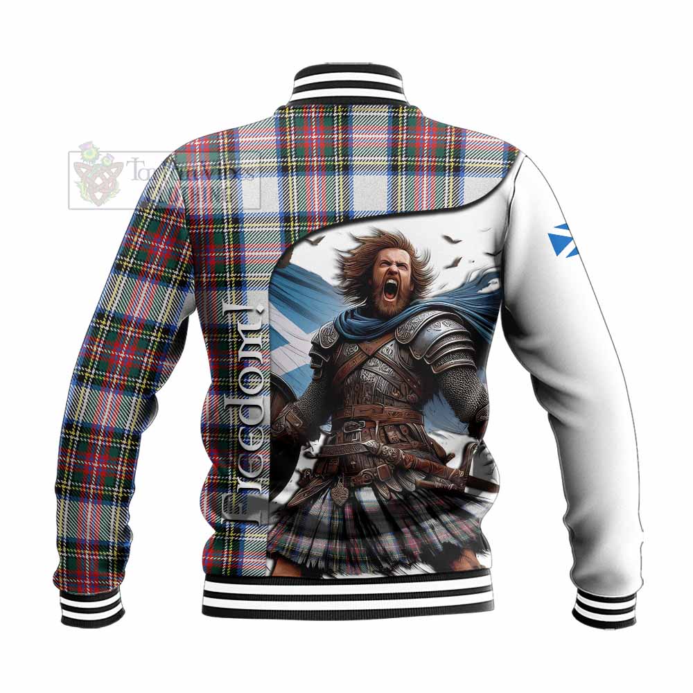 Dennistoun Crest Tartan Baseball Jacket Inspired by the Freedom of Scottish Warrior - Tartan Vibes Clothing