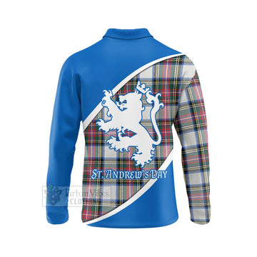Dennistoun Family Crest Tartan Long Sleeve Polo Shirt Celebrate Saint Andrew's Day in Style - Tartan Vibes Clothing