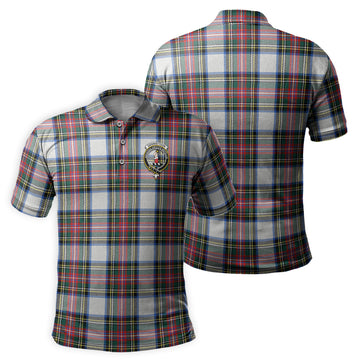 Dennistoun Tartan Men's Polo Shirt with Family Crest
