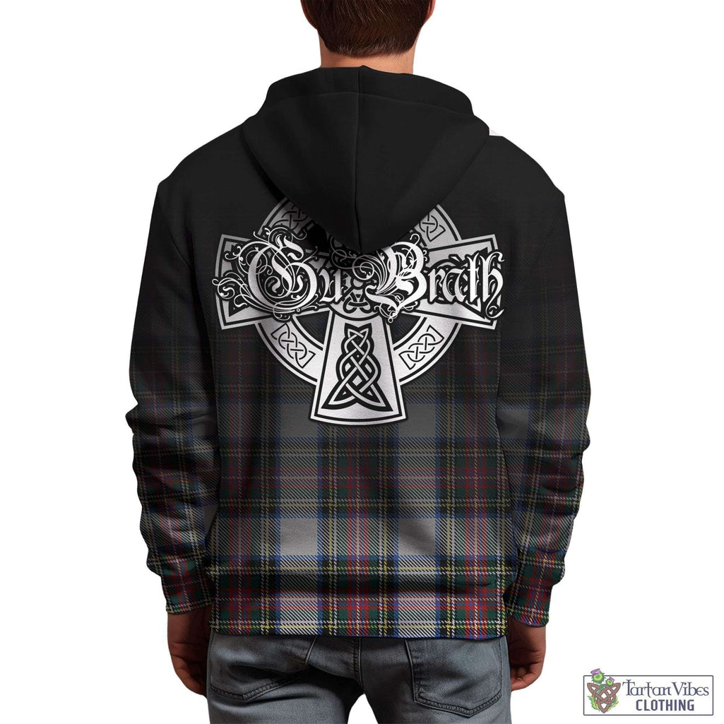 Dennistoun Tartan Hoodie Featuring Alba Gu Brath Family Crest Celtic Inspired - Tartan Vibes Clothing