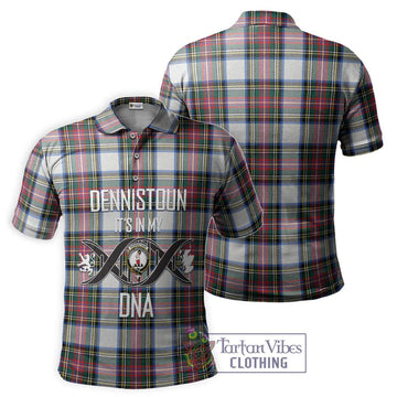Dennistoun Tartan Polo Shirt with Family Crest DNA In Me Style - Tartan Vibes Clothing