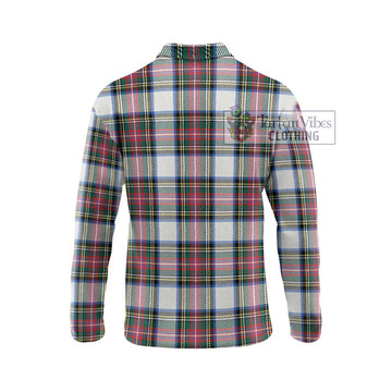 Dennistoun Tartan Long Sleeve Polo Shirt with Family Crest DNA In Me Style - Tartan Vibes Clothing