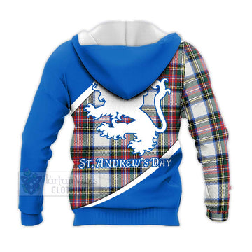 Dennistoun Family Crest Tartan Knitted Hoodie Celebrate Saint Andrew's Day in Style - Tartan Vibes Clothing