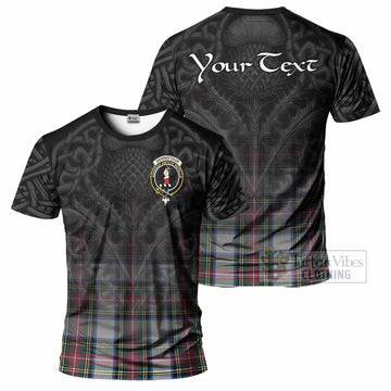 Dennistoun Tartan T-Shirt with Family Crest Celtic Thistle Vibes - Tartan Vibes Clothing