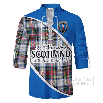Dennistoun Family Crest Tartan Ghillie Kilt Shirt Celebrate Saint Andrew's Day in Style - Tartan Vibes Clothing