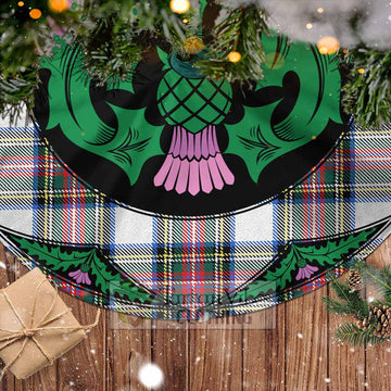 Dennistoun Tartan Christmas Tree Skirt Scottish Thistle Style - Tartan Vibes Clothing