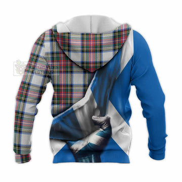 Dennistoun Tartan Knitted Hoodie with Family Crest Scotland Patriotic Style - Tartan Vibes Clothing
