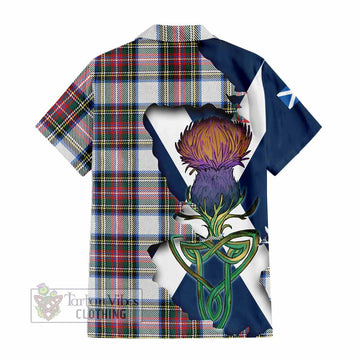 Dennistoun Tartan Family Crest Hawaiian Shirt Scottish Thistle Celtic Inspired - Tartan Vibes Clothing