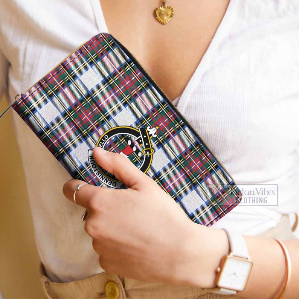 Dennistoun Tartan Women's Leather Wallet with Family Crest - Tartan Vibes Clothing