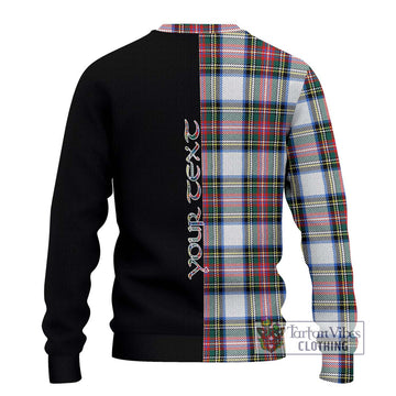 Dennistoun Tartan Ugly Sweater with Family Crest and Half Of Me Style - Tartan Vibes Clothing