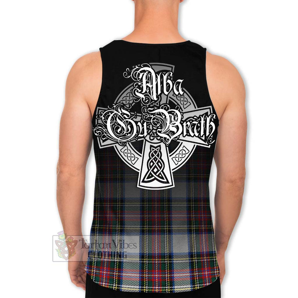 Dennistoun Tartan Men's Tank Top Featuring Alba Gu Brath Family Crest Celtic Inspired - Tartan Vibes Clothing