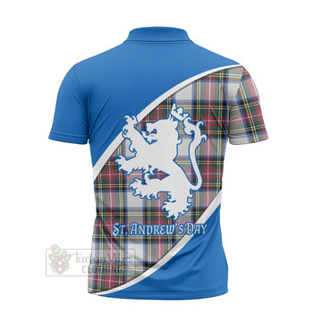 Dennistoun Family Crest Tartan Zipper Polo Shirt Celebrate Saint Andrew's Day in Style - Tartan Vibes Clothing