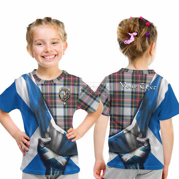 Dennistoun Tartan Kid T-Shirt with Family Crest Scotland Patriotic Style - Tartan Vibes Clothing