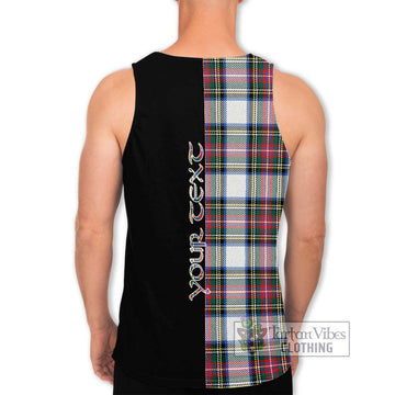 Dennistoun Tartan Men's Tank Top with Family Crest and Half Of Me Style - Tartan Vibes Clothing