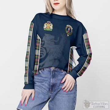 Dennistoun Tartan Sweater with Family Crest and Lion Rampant Vibes Sport Style - Tartan Vibes Clothing