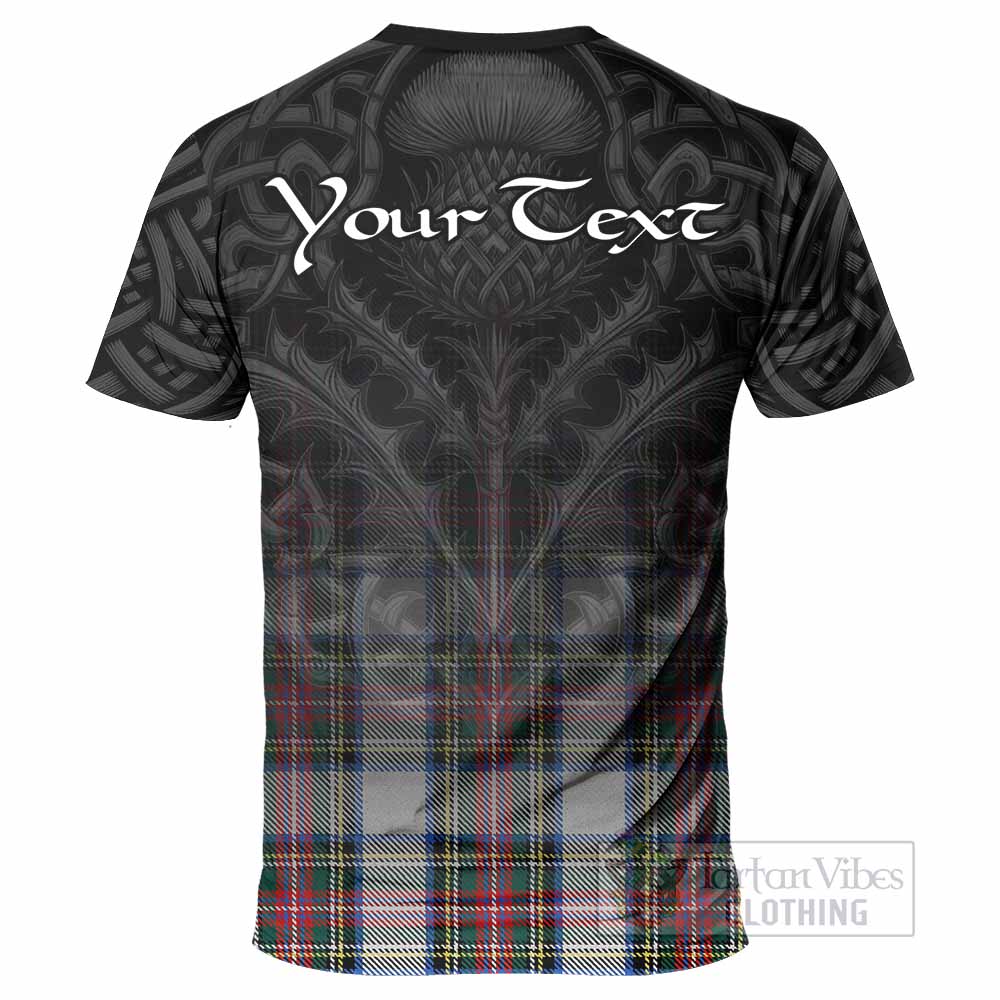 Dennistoun Tartan T-Shirt with Family Crest Celtic Thistle Vibes - Tartan Vibes Clothing