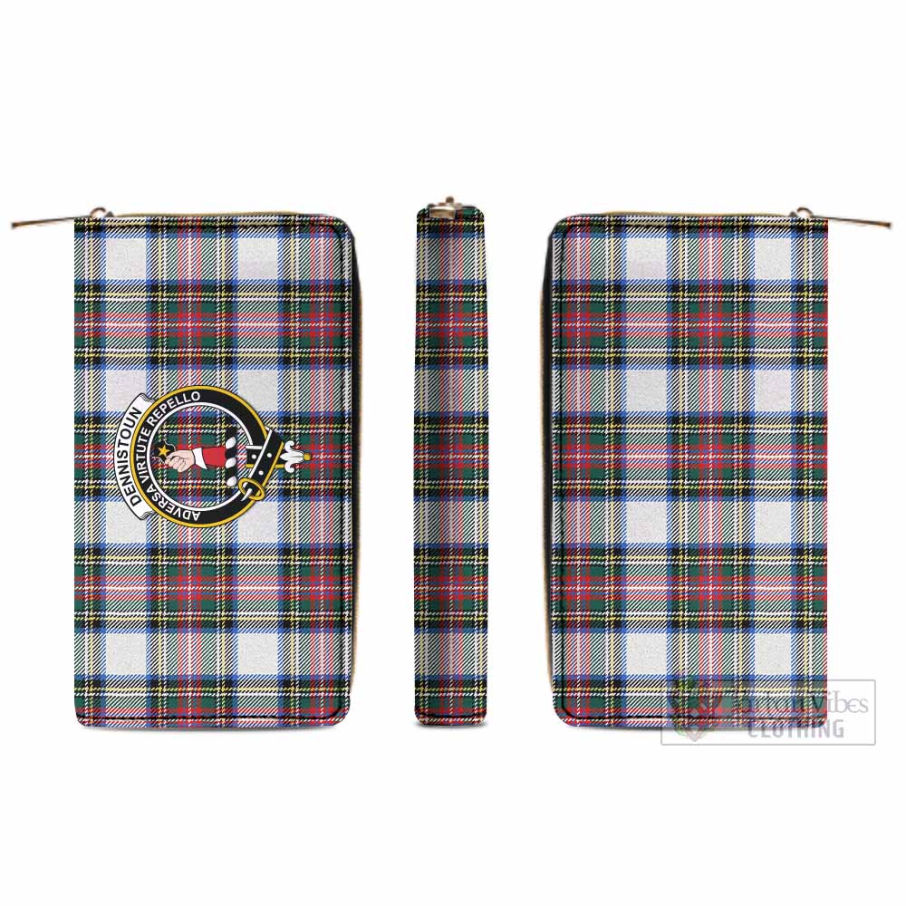 Dennistoun Tartan Women's Leather Wallet with Family Crest - Tartan Vibes Clothing