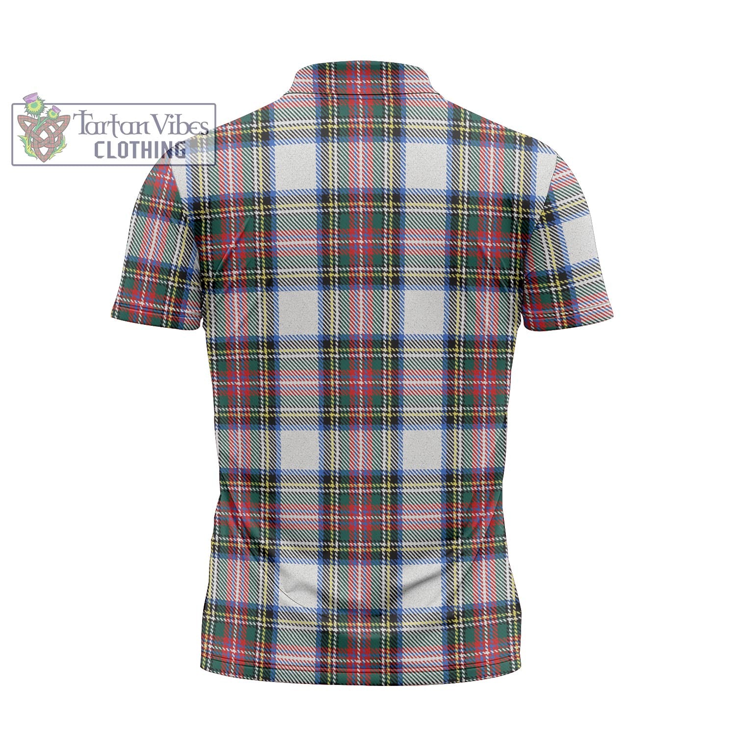 Dennistoun Tartan Zipper Polo Shirt with Family Crest - Tartan Vibes Clothing