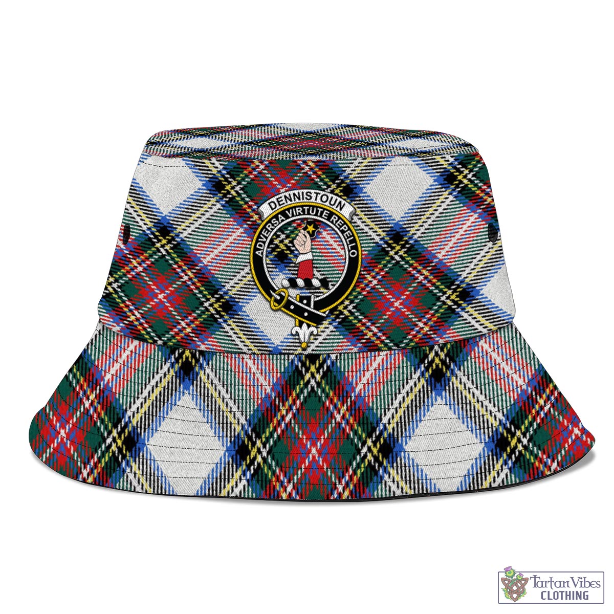 Dennistoun Tartan Bucket Hat with Family Crest - Tartan Vibes Clothing