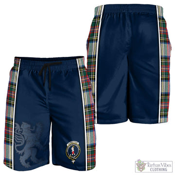 Dennistoun Tartan Men's Shorts with Family Crest and Lion Rampant Vibes Sport Style - Tartan Vibes Clothing