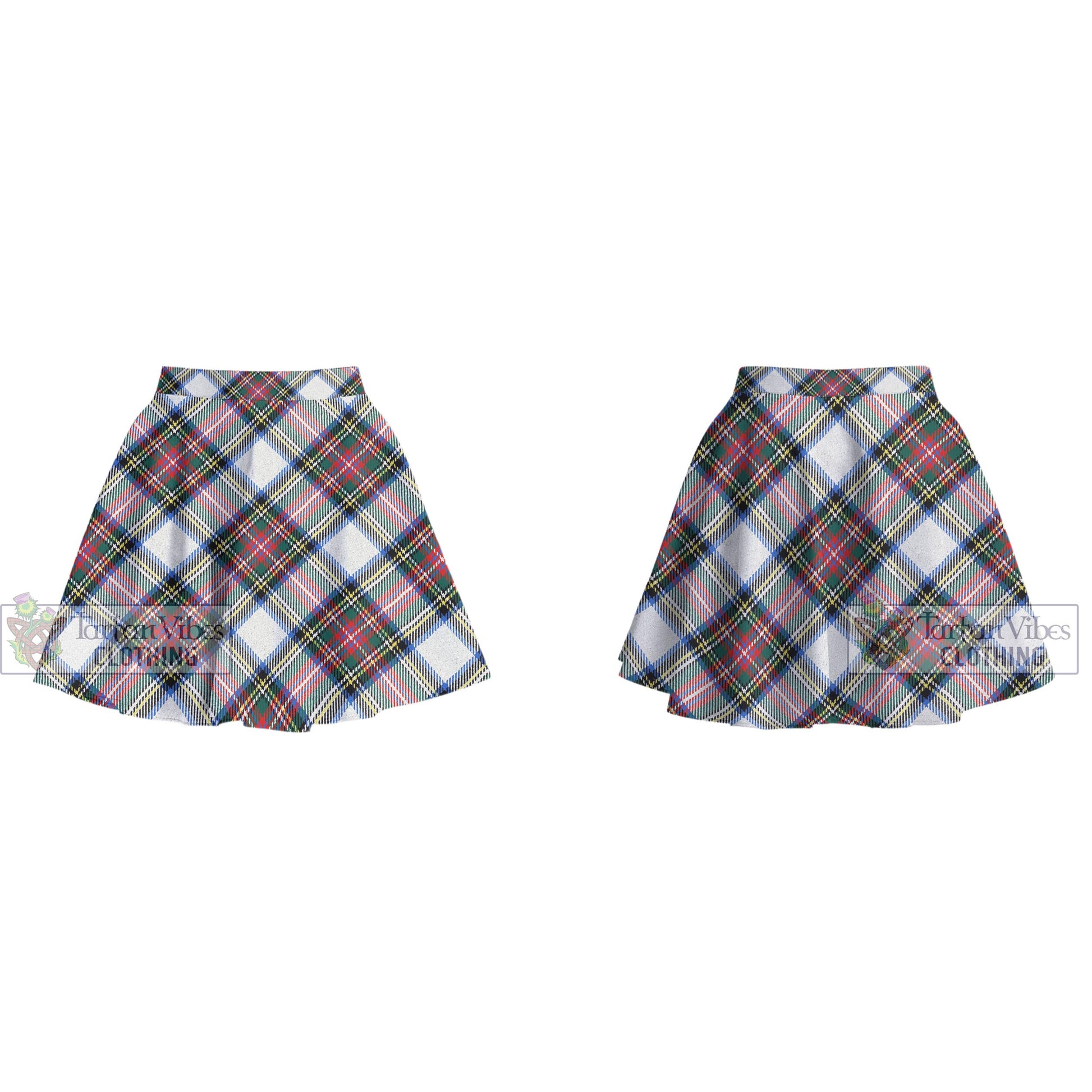 Dennistoun Tartan Women's Plated Mini Skirt Cross Style - Tartan Vibes Clothing