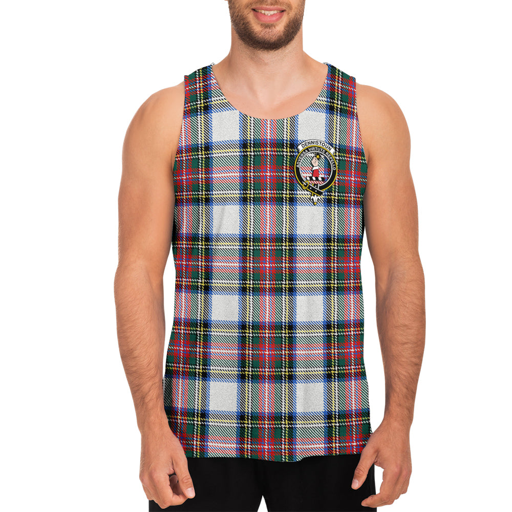 Dennistoun Tartan Mens Tank Top with Family Crest - Tartan Vibes Clothing
