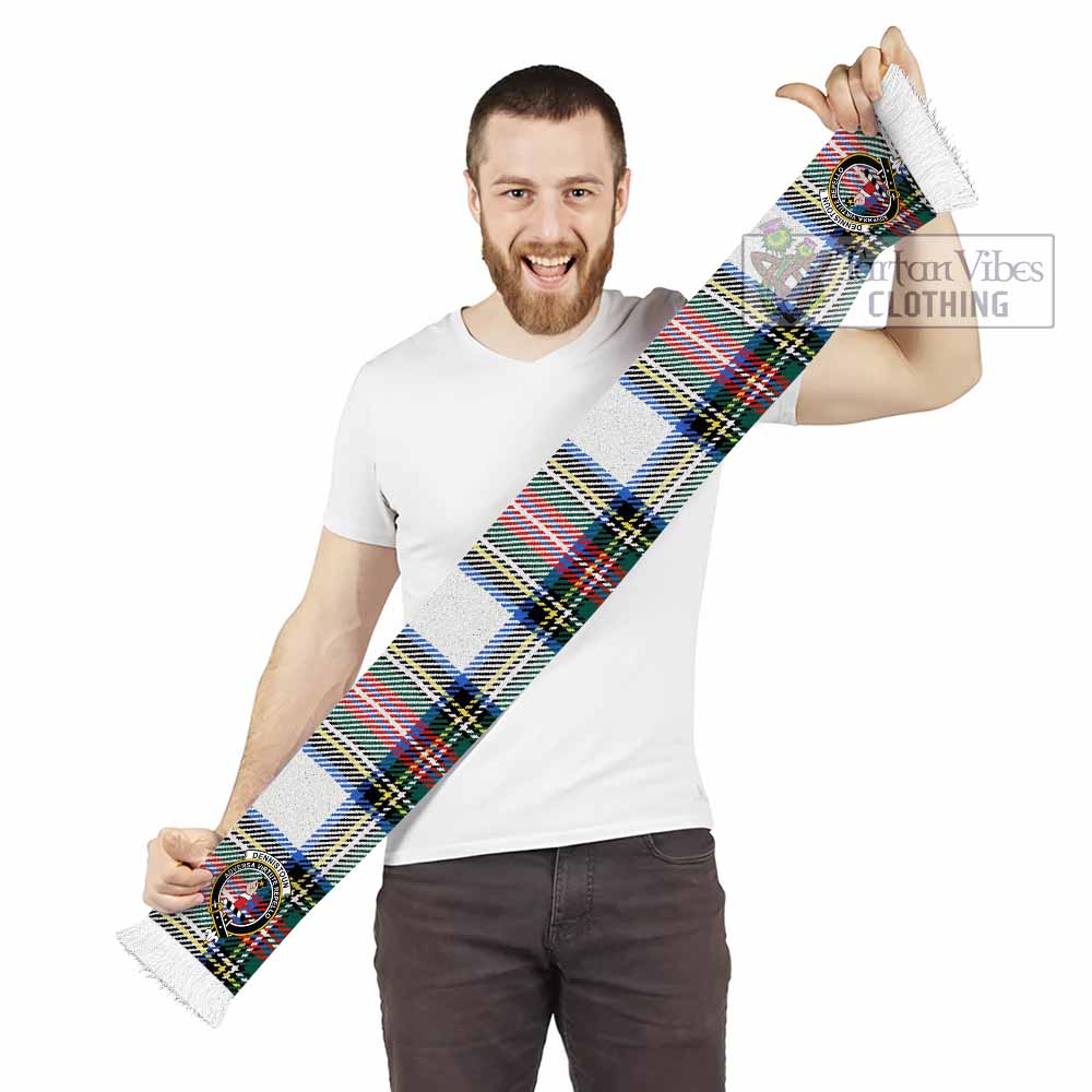 Dennistoun Tartan Ruffneck Scarf with Family Crest - Tartan Vibes Clothing
