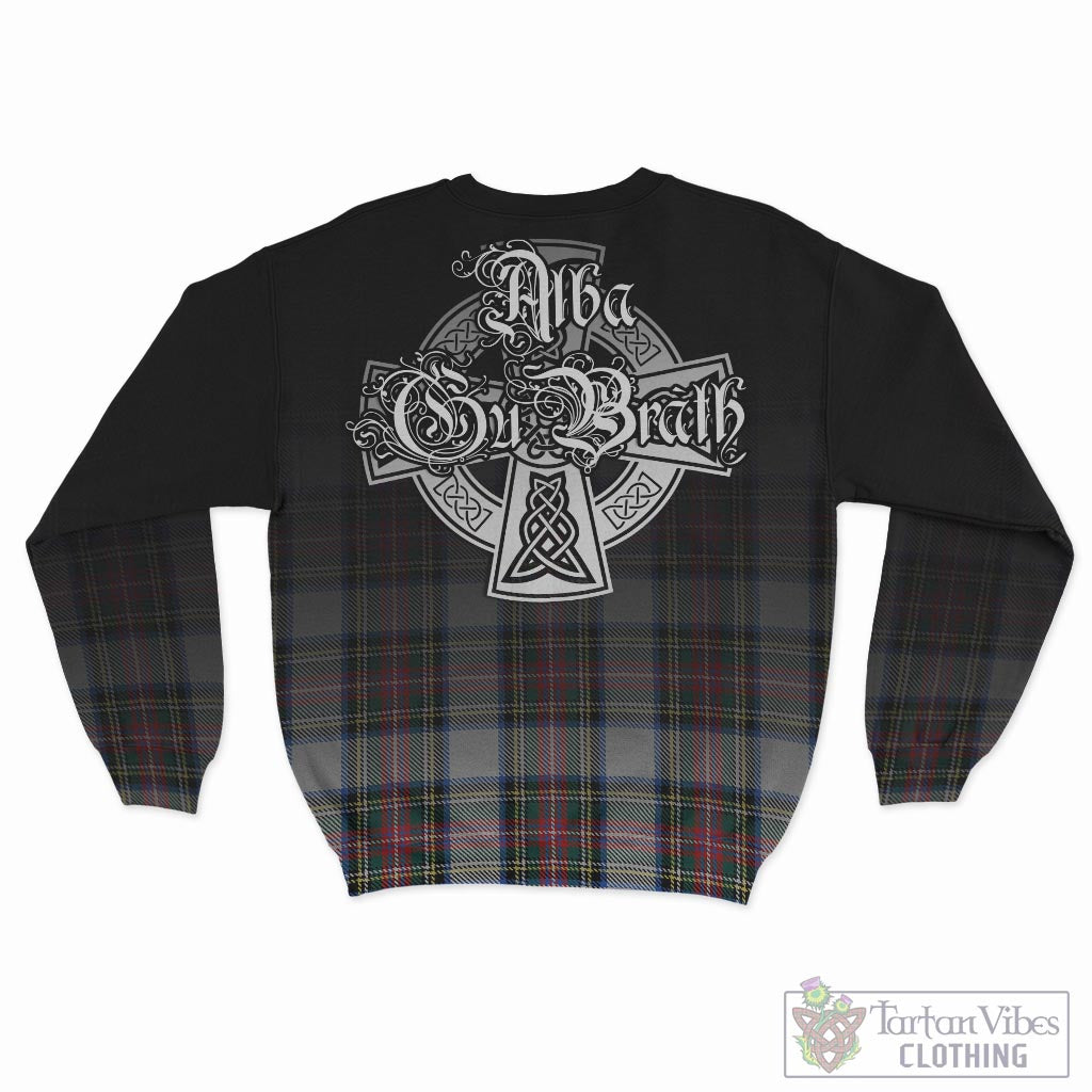 Dennistoun Tartan Sweatshirt Featuring Alba Gu Brath Family Crest Celtic Inspired - Tartan Vibes Clothing