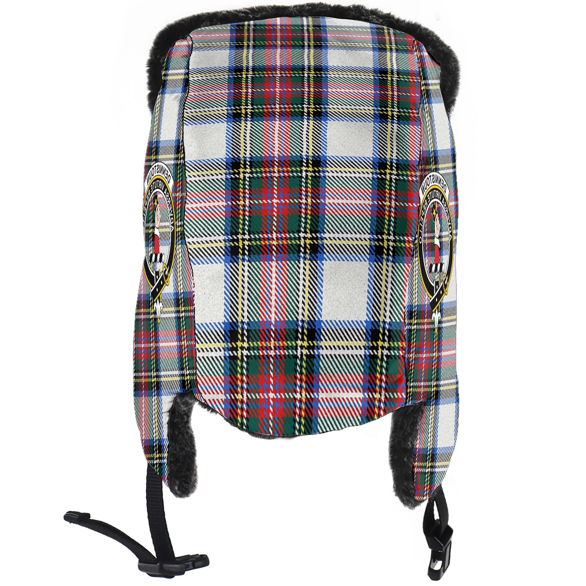 Dennistoun Tartan Winter Trapper Hat with Family Crest - Tartan Vibes Clothing