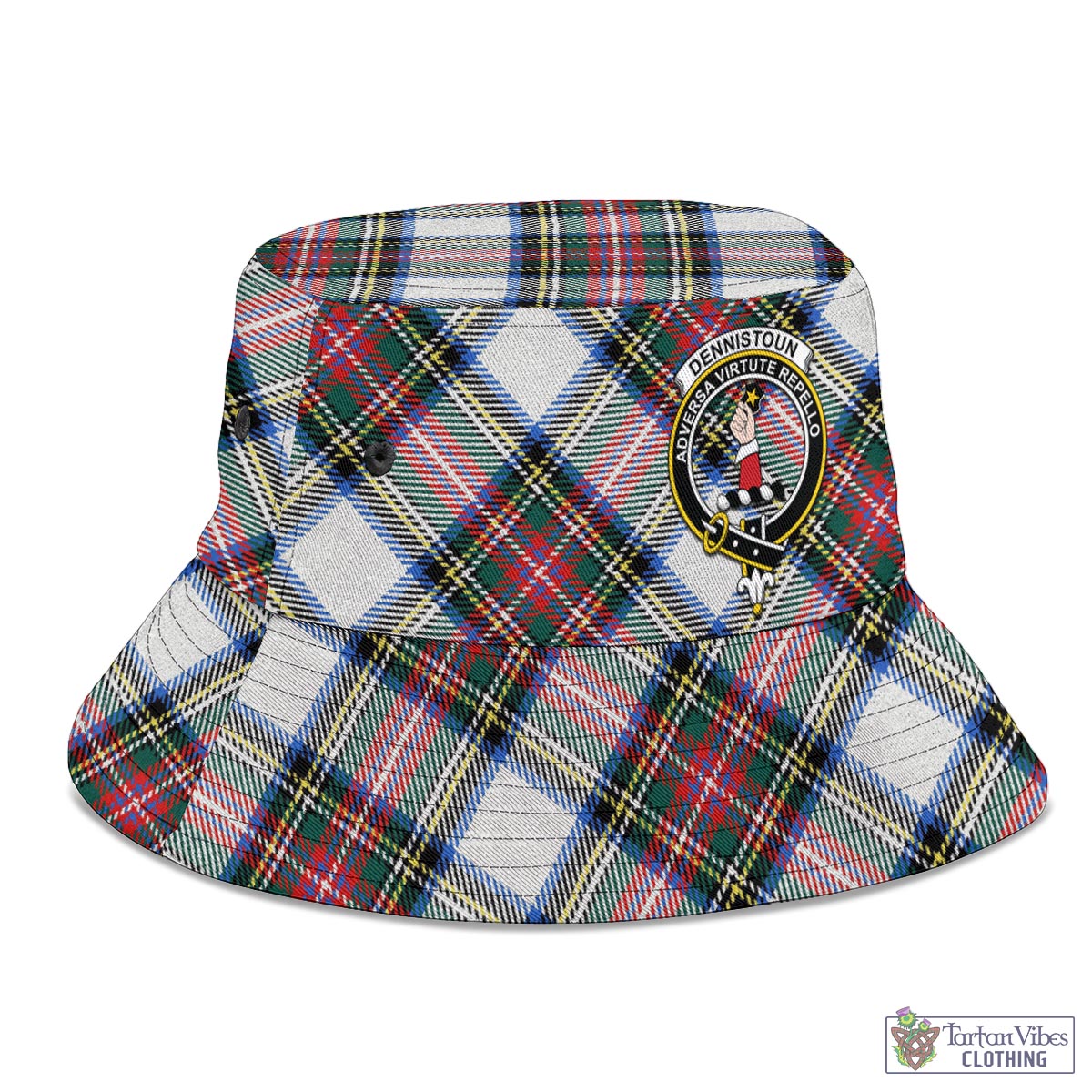 Dennistoun Tartan Bucket Hat with Family Crest - Tartan Vibes Clothing